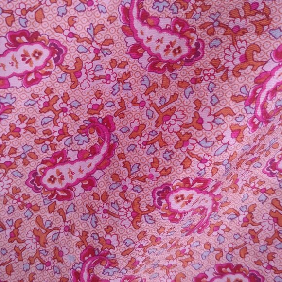 J. Crew 100% silk skirt size 8 pink paisley print - Picture 7 of 13